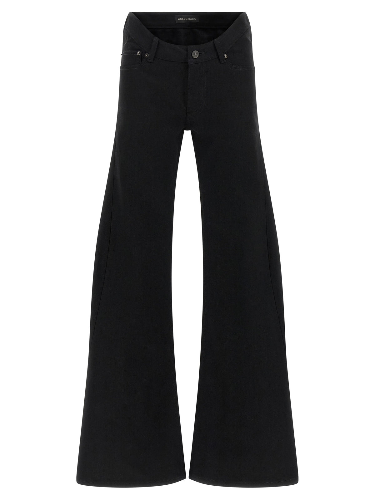 Balenciaga Black Cotton Flared Jeans