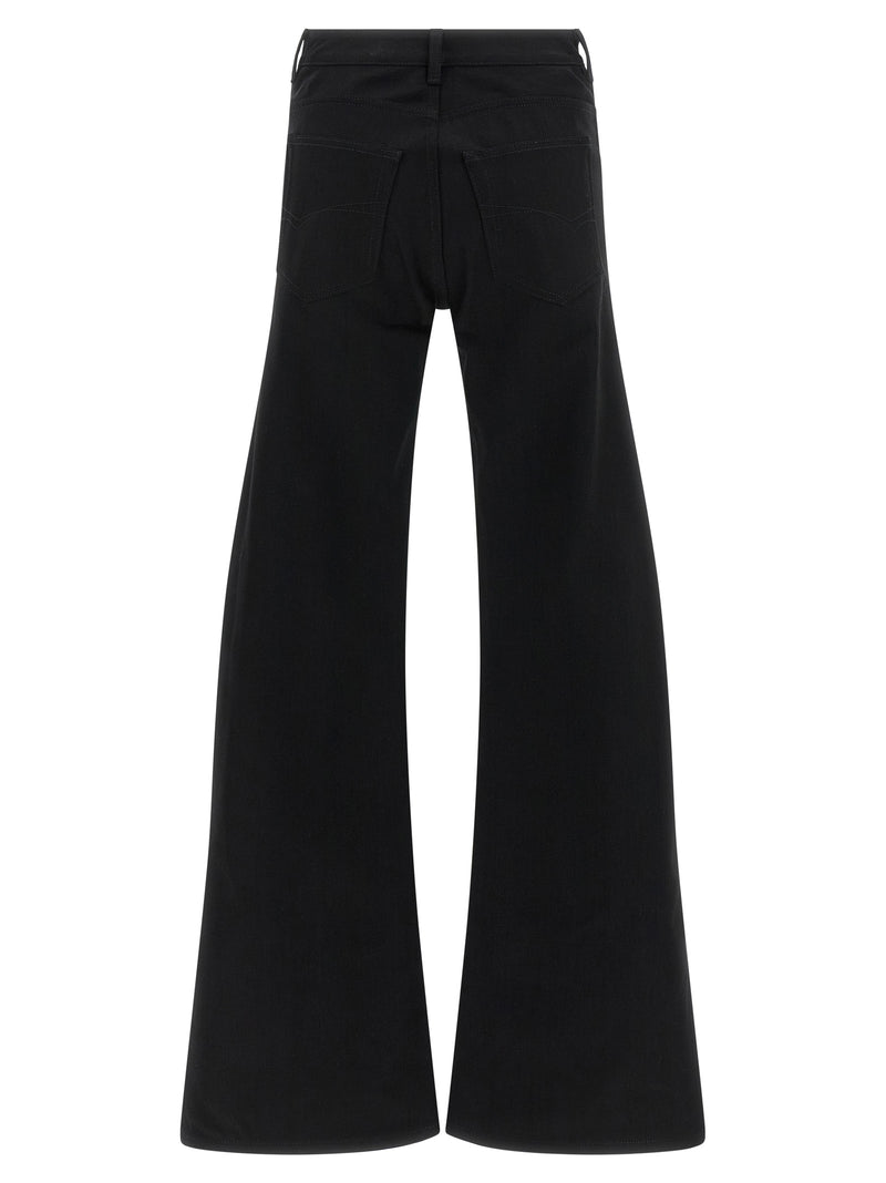 Balenciaga Black Cotton Flared Jeans