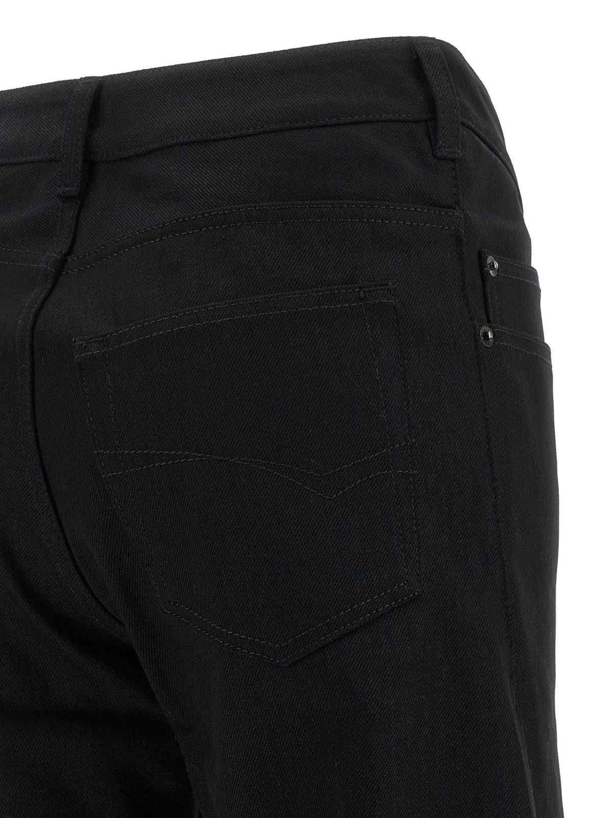 Balenciaga Black Cotton Flared Jeans