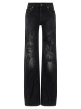 Balenciaga Black Cotton Flared Jeans