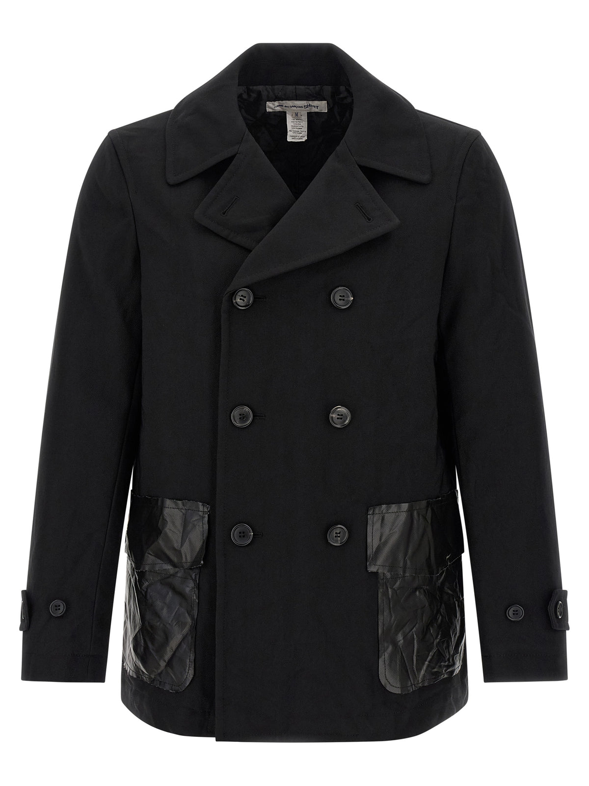 Comme Des Garçons Black Polyester Coat