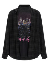 Balenciaga Black Cotton Blouse - City of Angels Print
