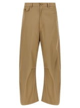 Pantalon casual en coton beige Comme Des Garçons