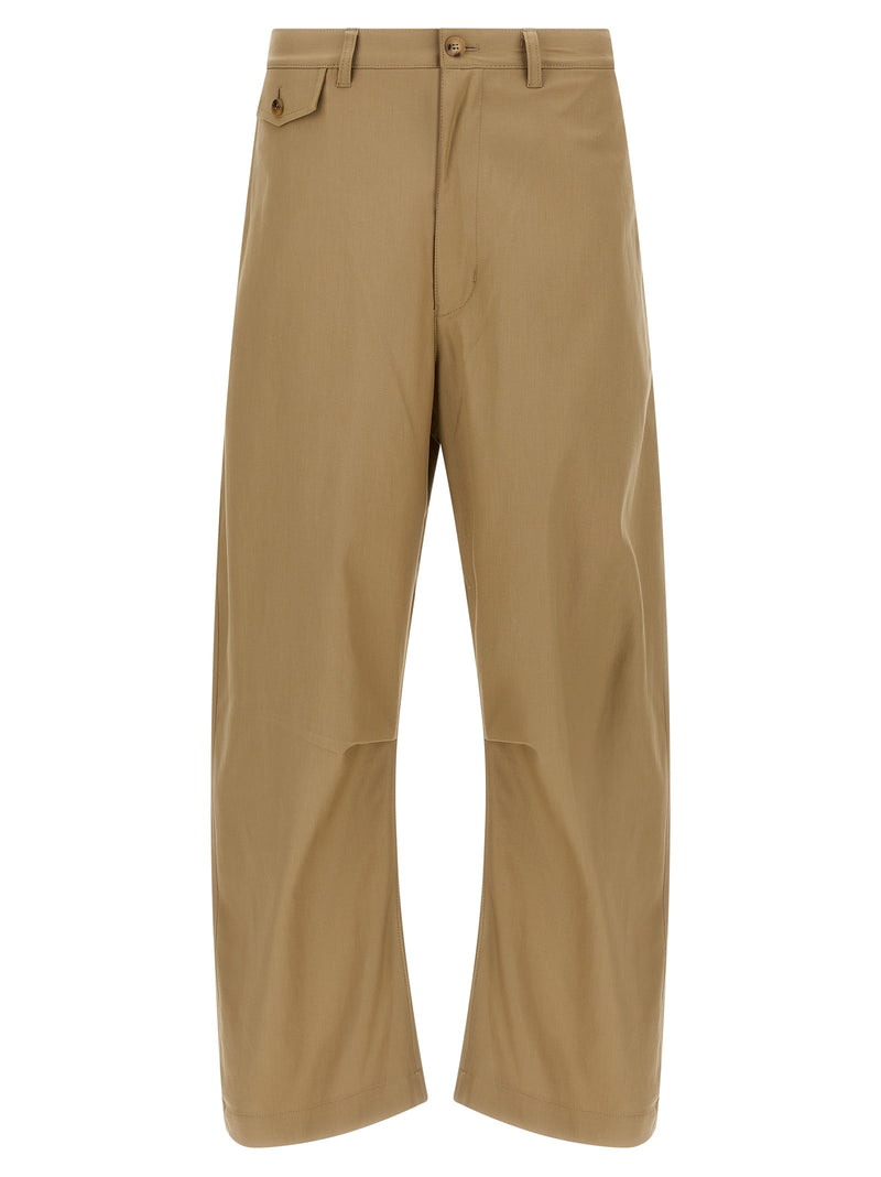 Pantalon casual en coton beige Comme Des Garçons