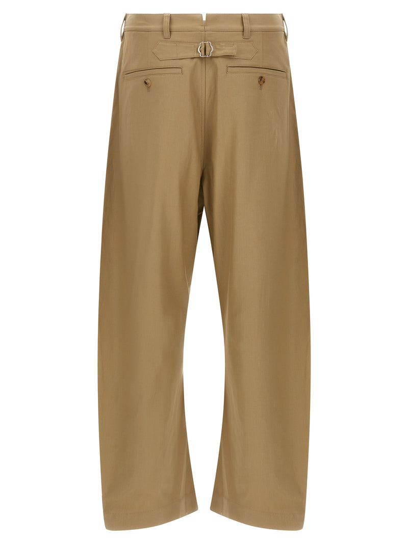 Pantalon casual en coton beige Comme Des Garçons