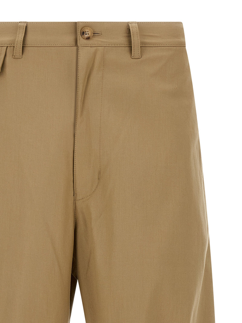 Pantalon casual en coton beige Comme Des Garçons