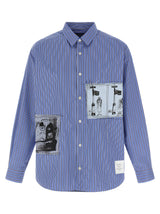 Comme Des Garçons Blue Cotton Blouse