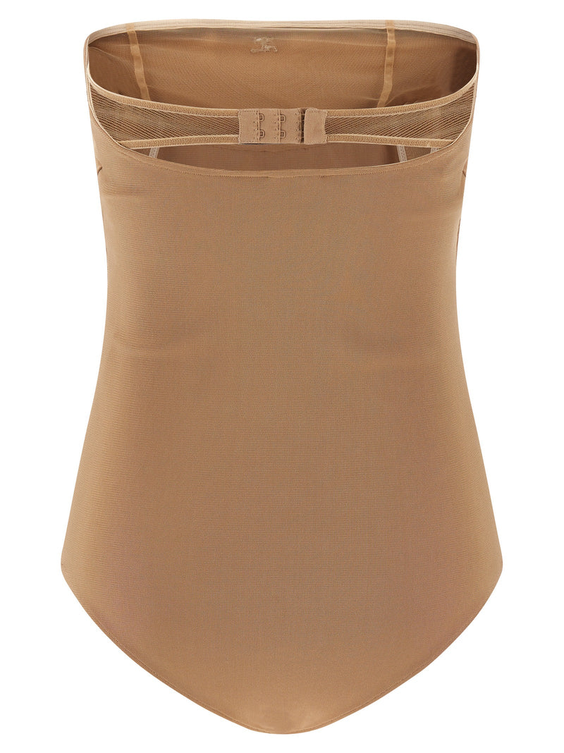 Courrèges Beige Viscose Bodysuit