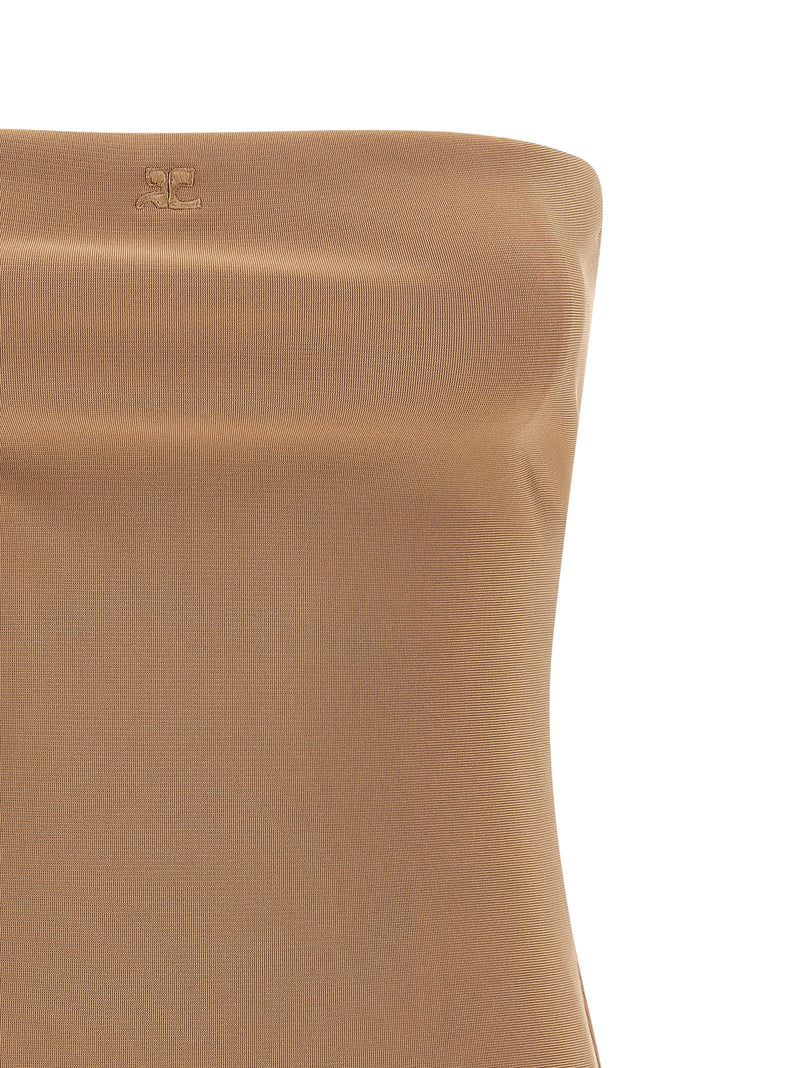 Courrèges Beige Viscose Bodysuit