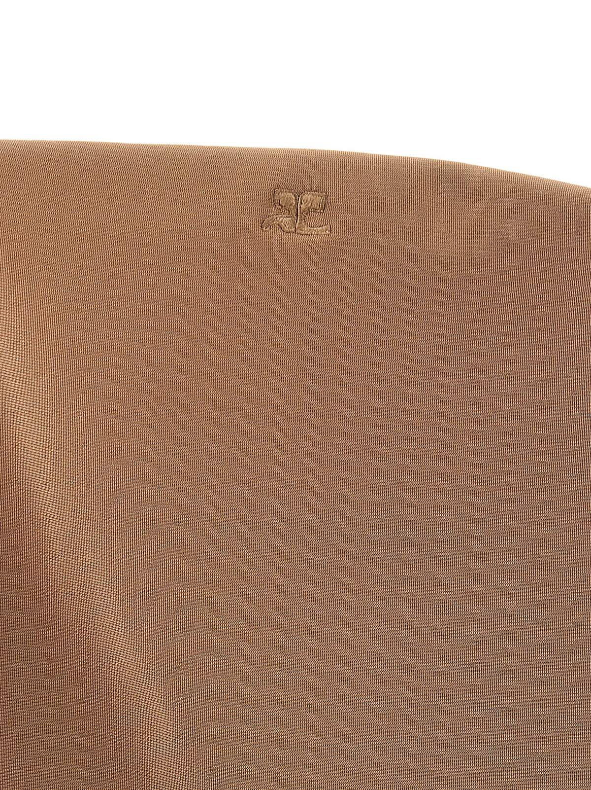 Courrèges Beige Viscose Bodysuit - Off-Shoulder Elegance