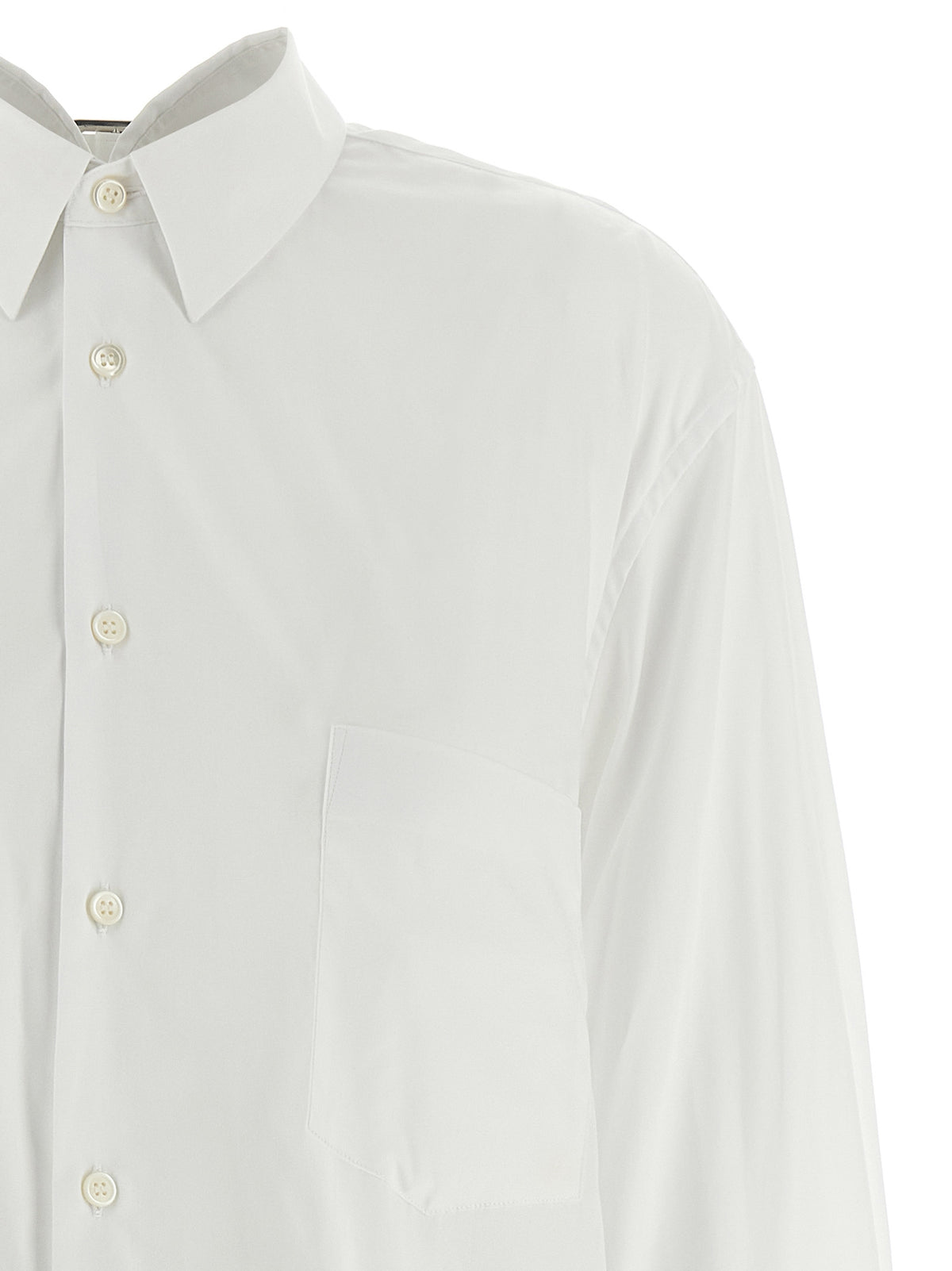 Comme Des Garçons White Cotton Blouse - Avant-Garde Fashion