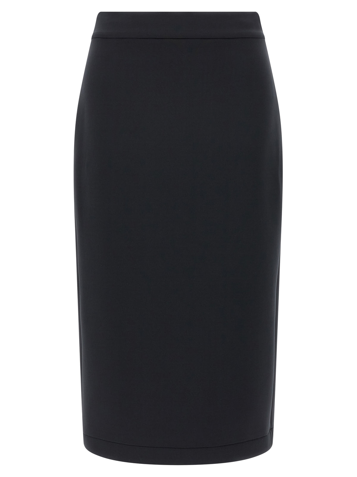 MONCLER GENIUS Black Polyester Midi Skirt