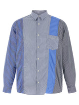 Comme Des Garçons Blue Cotton Blouse