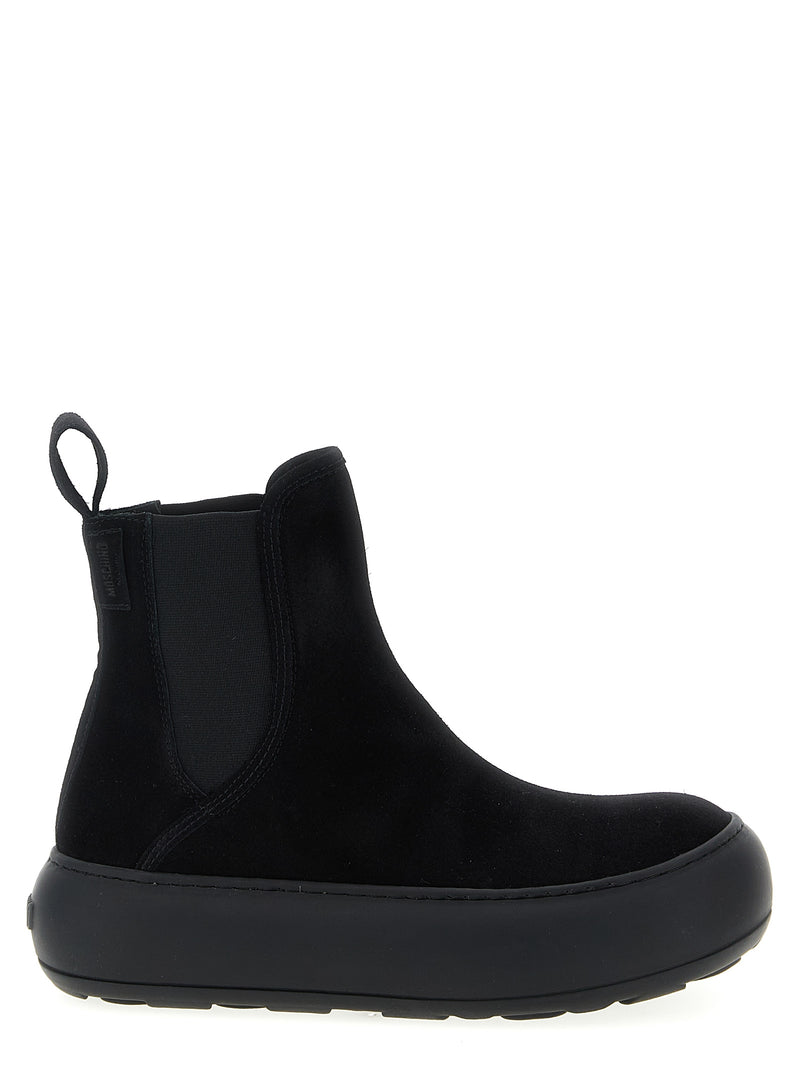 Moschino Black Calfskin Chelsea Boots - Ollie Model