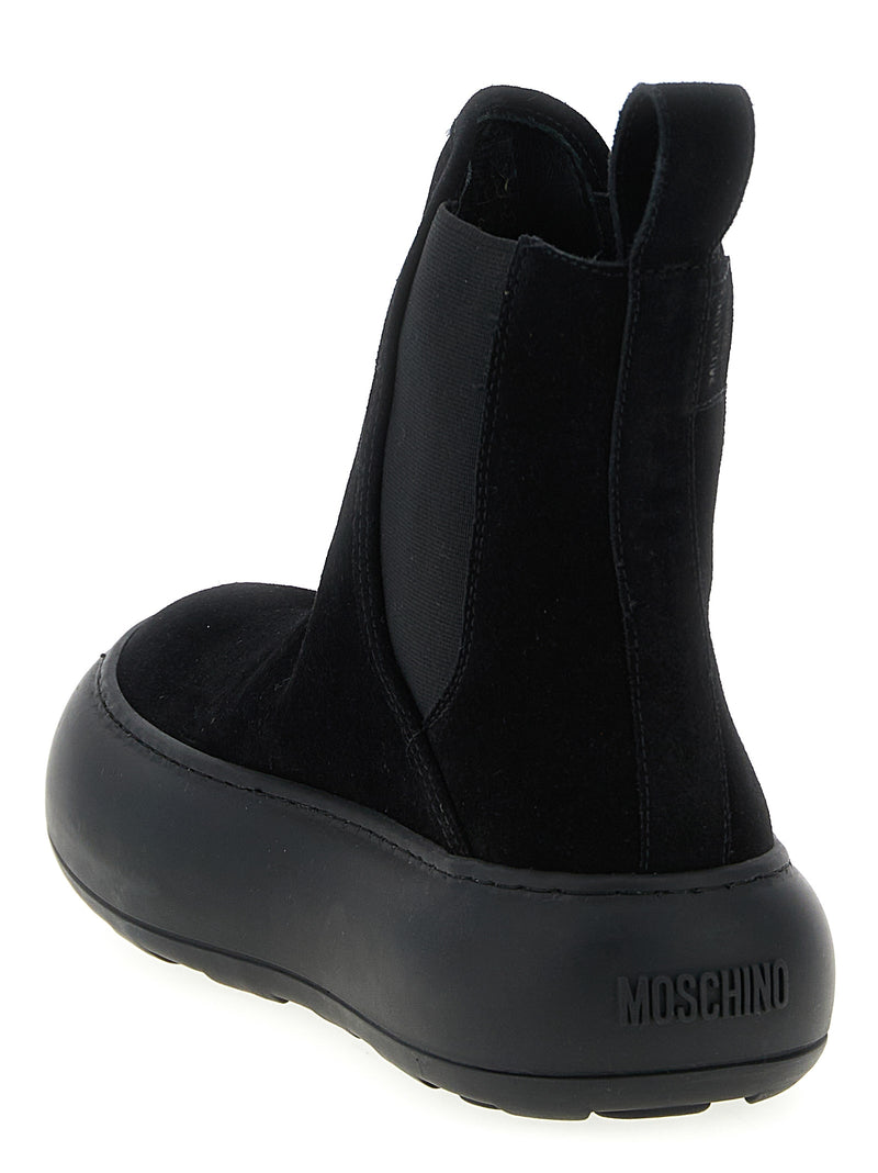 Moschino Black Calfskin Chelsea Boots - Ollie Model