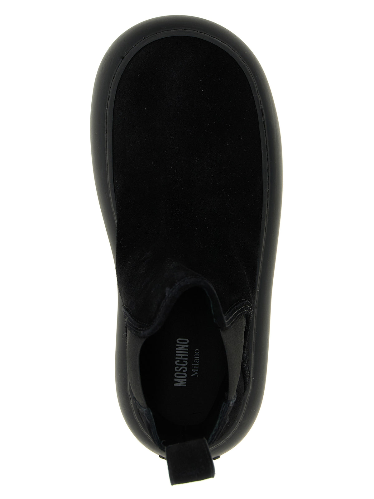 Moschino Black Calfskin Chelsea Boots