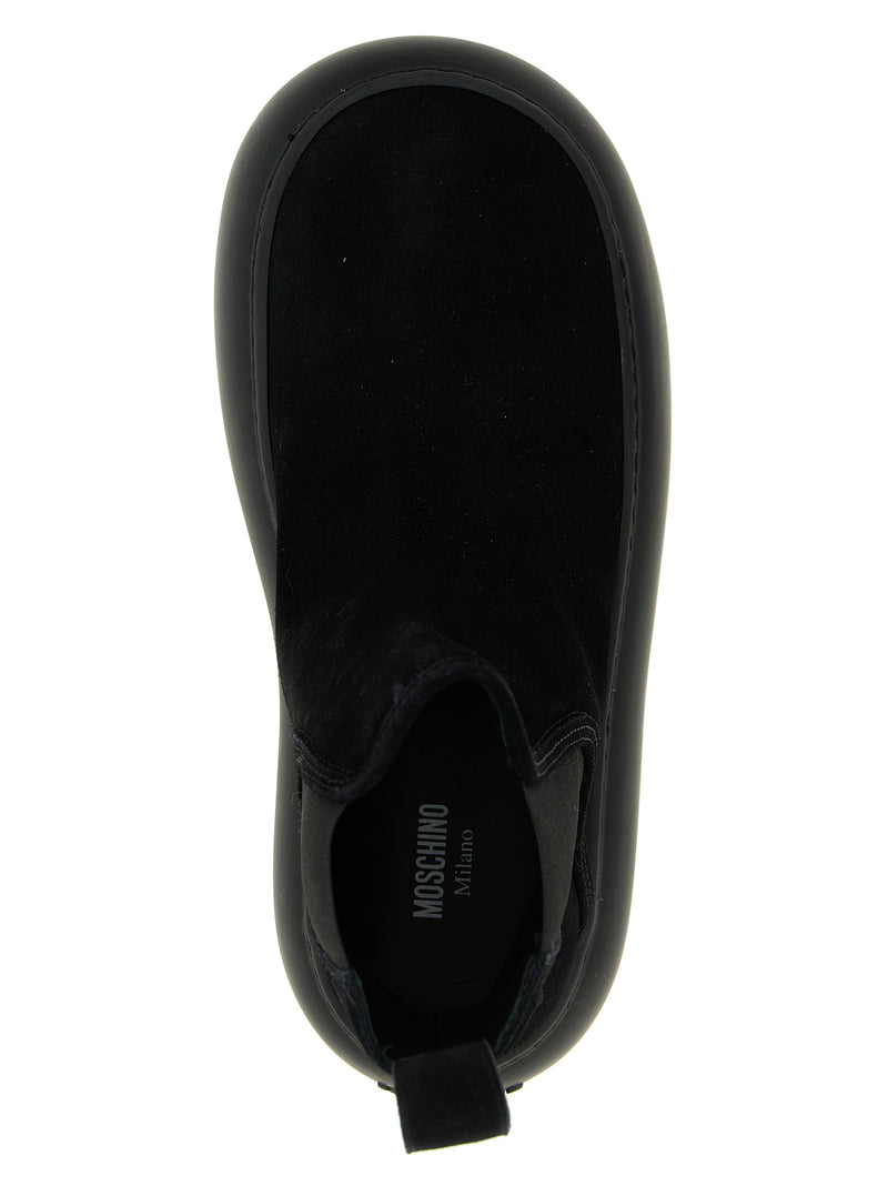 Moschino Black Calfskin Chelsea Boots - Ollie Model