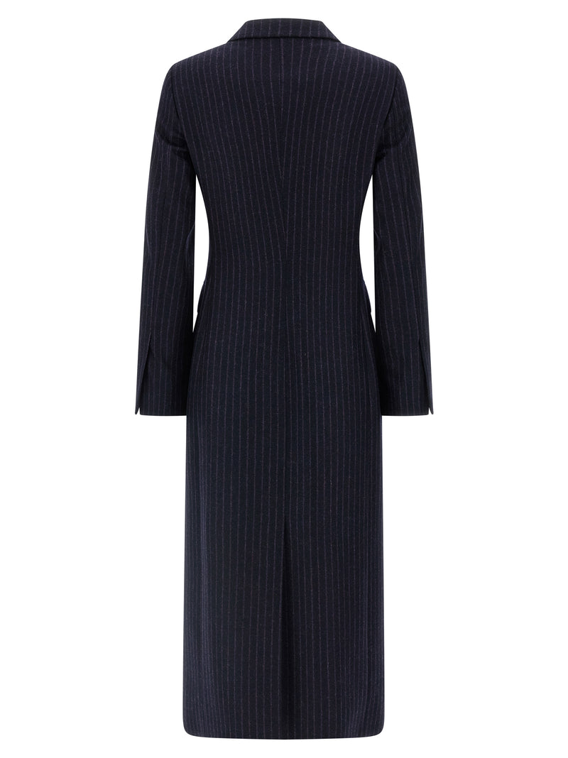 Alberto Biani Blue Virgin Wool Coat