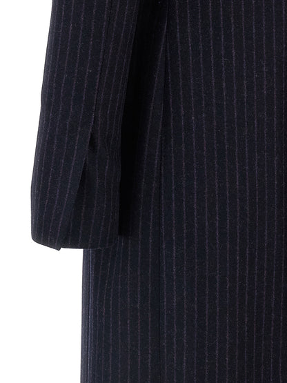 Alberto Biani Blue Virgin Wool Coat