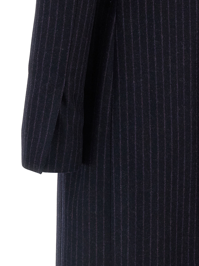 Alberto Biani Blue Virgin Wool Coat