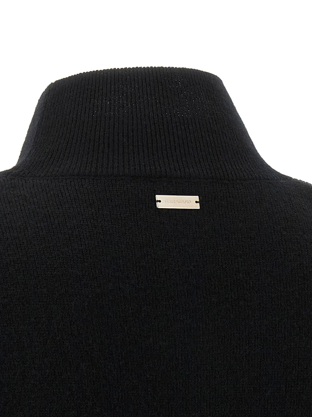 Ferragamo Black Virgin Wool Cardigan