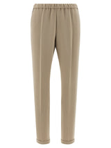 Pantalon décontracté Alberto Biani en triacétate beige