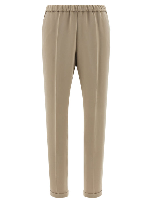 Pantalon décontracté Alberto Biani en triacétate beige
