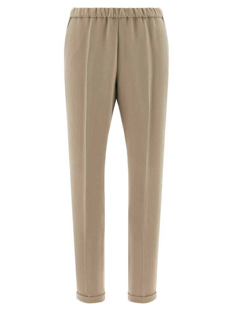 Pantalon décontracté Alberto Biani en triacétate beige