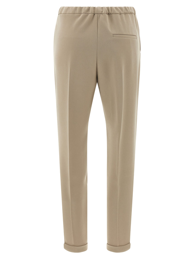 Pantalon décontracté Alberto Biani en triacétate beige