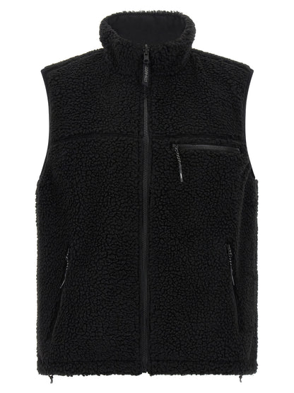Gramicci Black Polyester Sleeveless Jacket