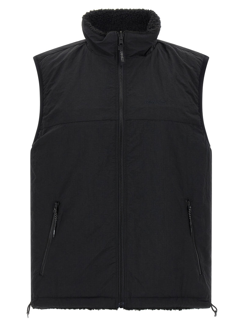 Gramicci Black Polyester Sleeveless Jacket