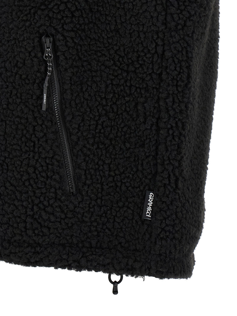 Gramicci Black Polyester Sleeveless Jacket
