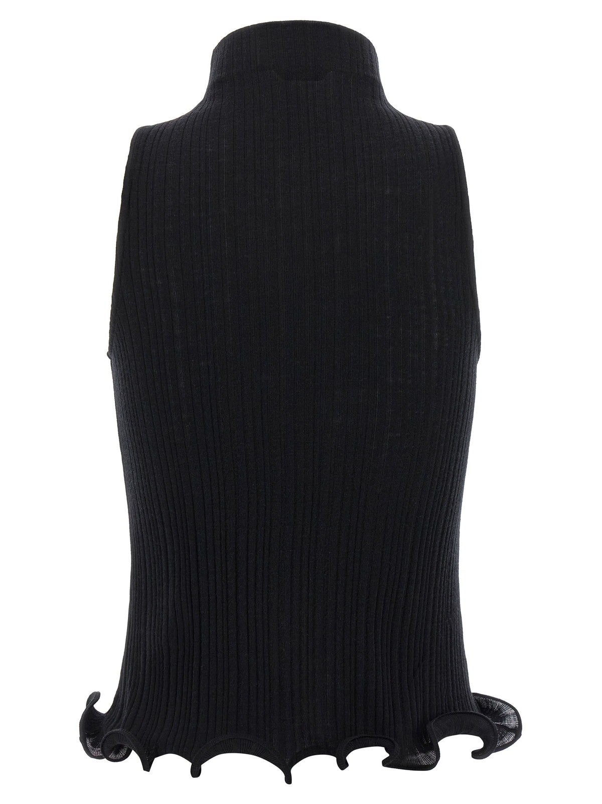 T-shirt sans manches Fendi en polyester noir