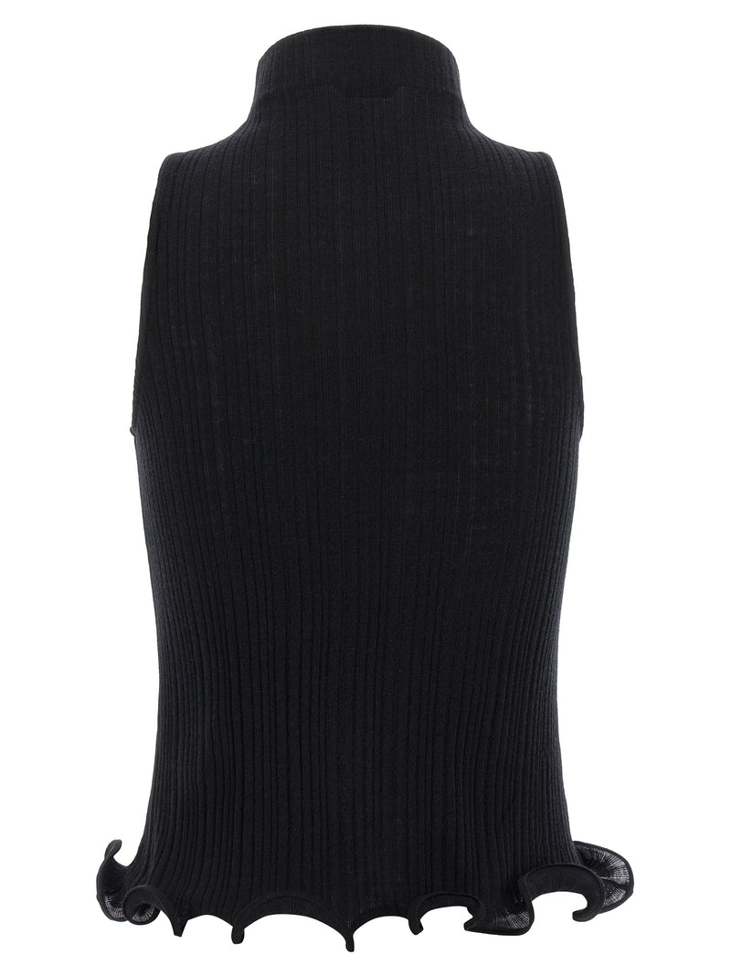 T-shirt sans manches Fendi en polyester noir