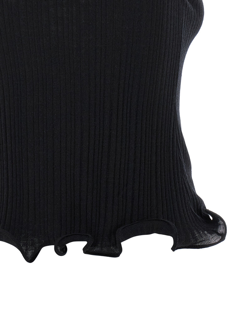 T-shirt sans manches Fendi en polyester noir