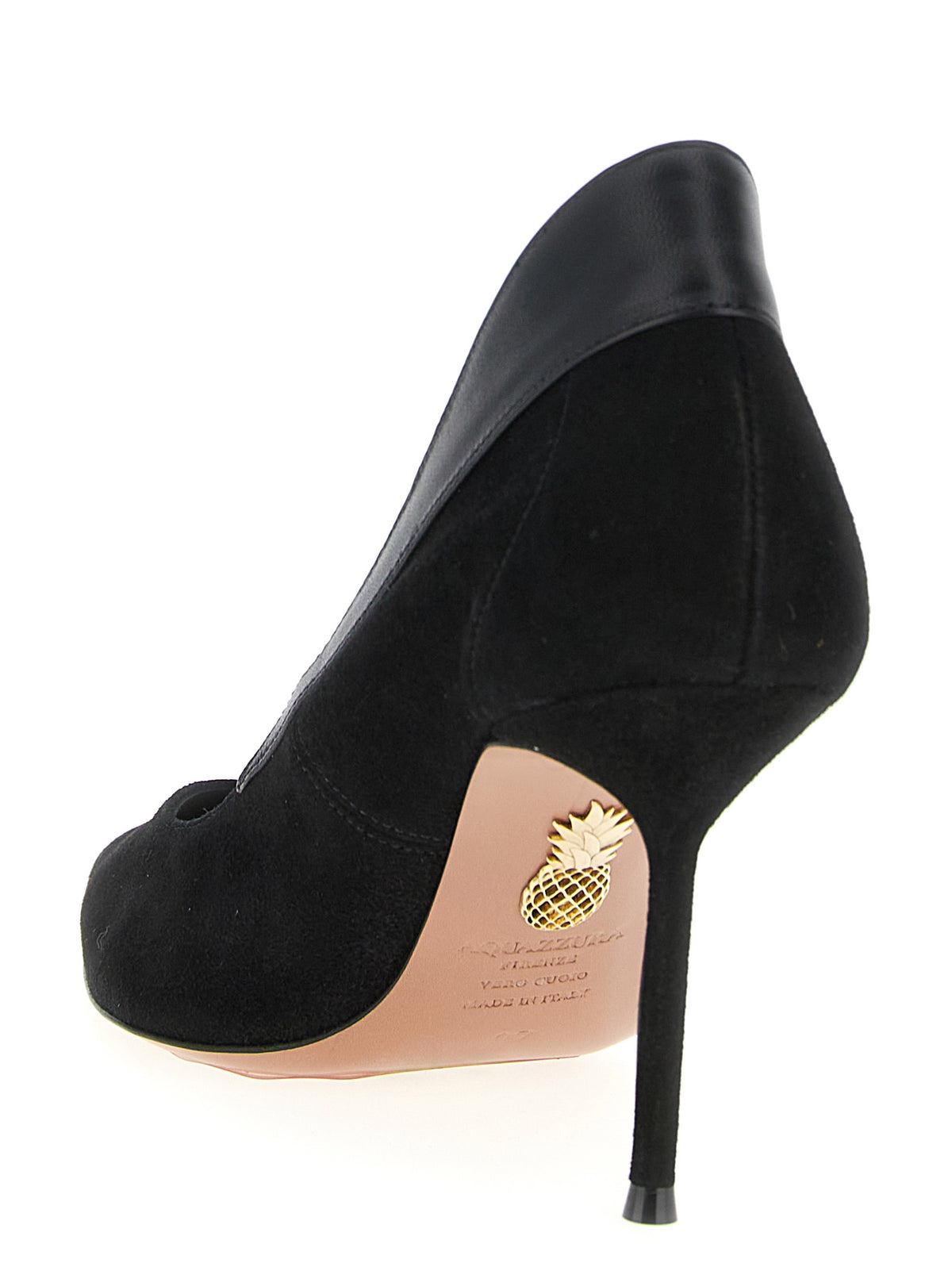 Aquazzura Black Goatskin Guanto High Heel Pumps