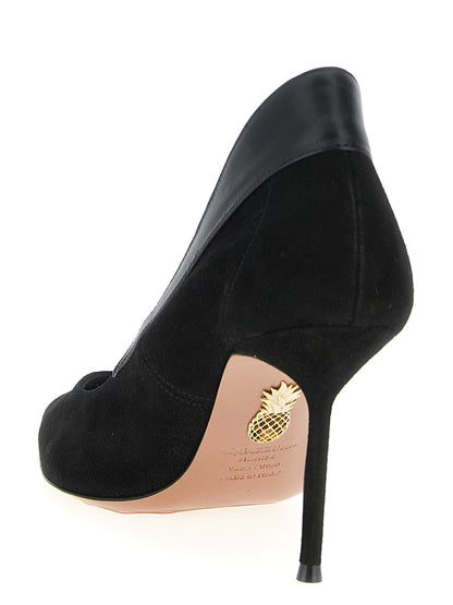Aquazzura Black Goatskin High Heel Pumps