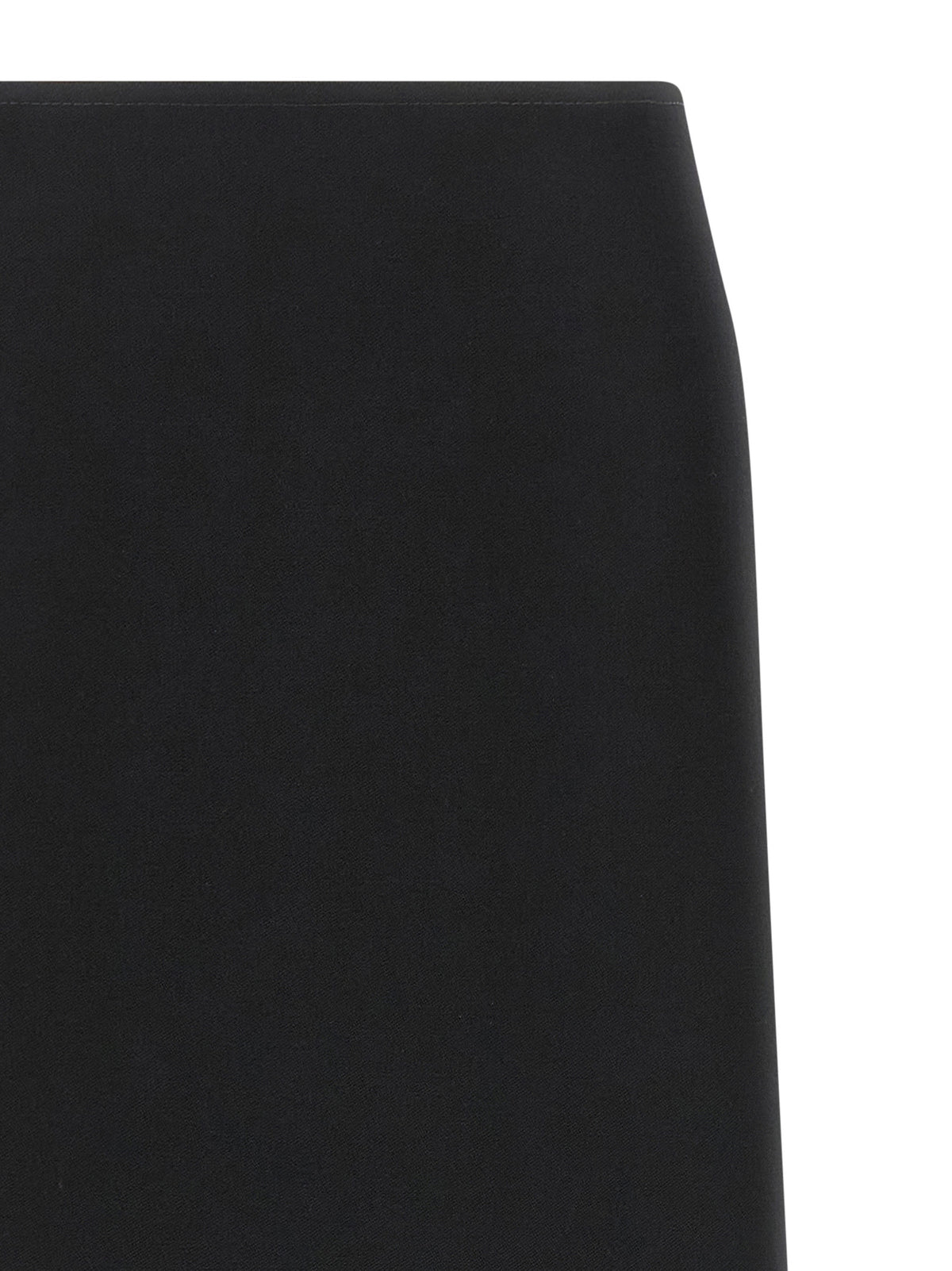 Fendi Black Virgin Wool Midi Skirt