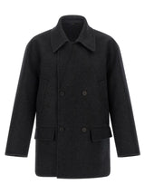 Fendi Gray Virgin Wool Coat