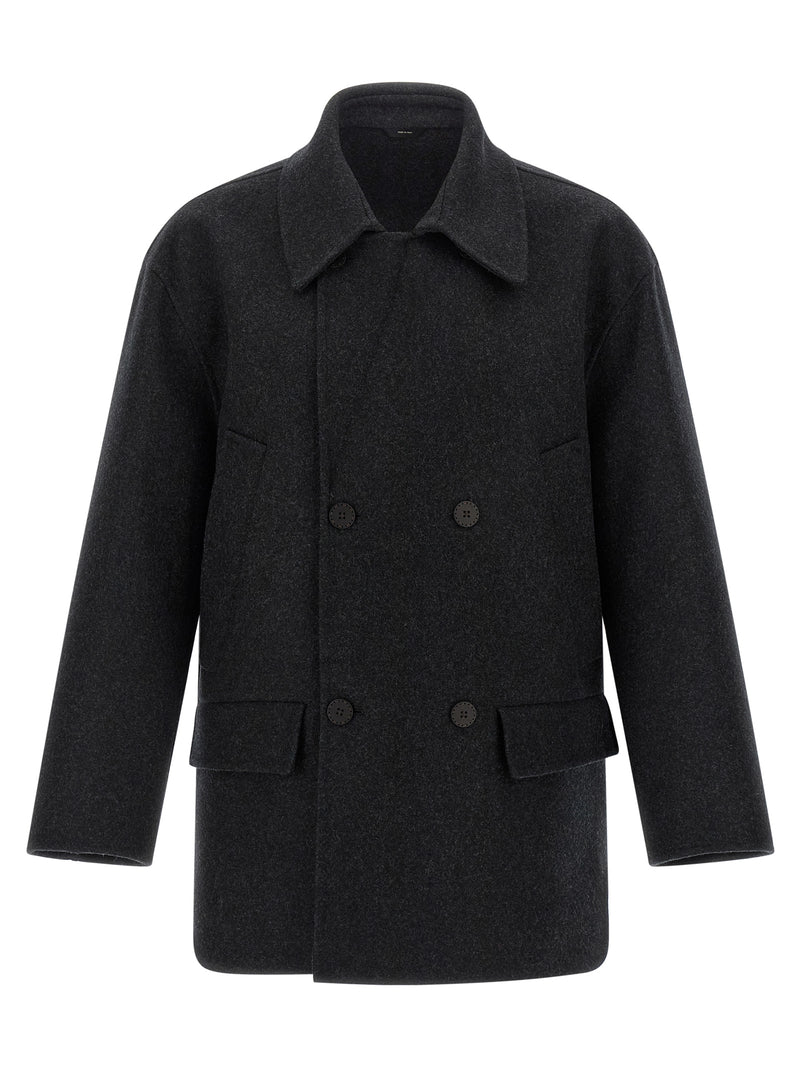 Fendi Gray Virgin Wool Coat