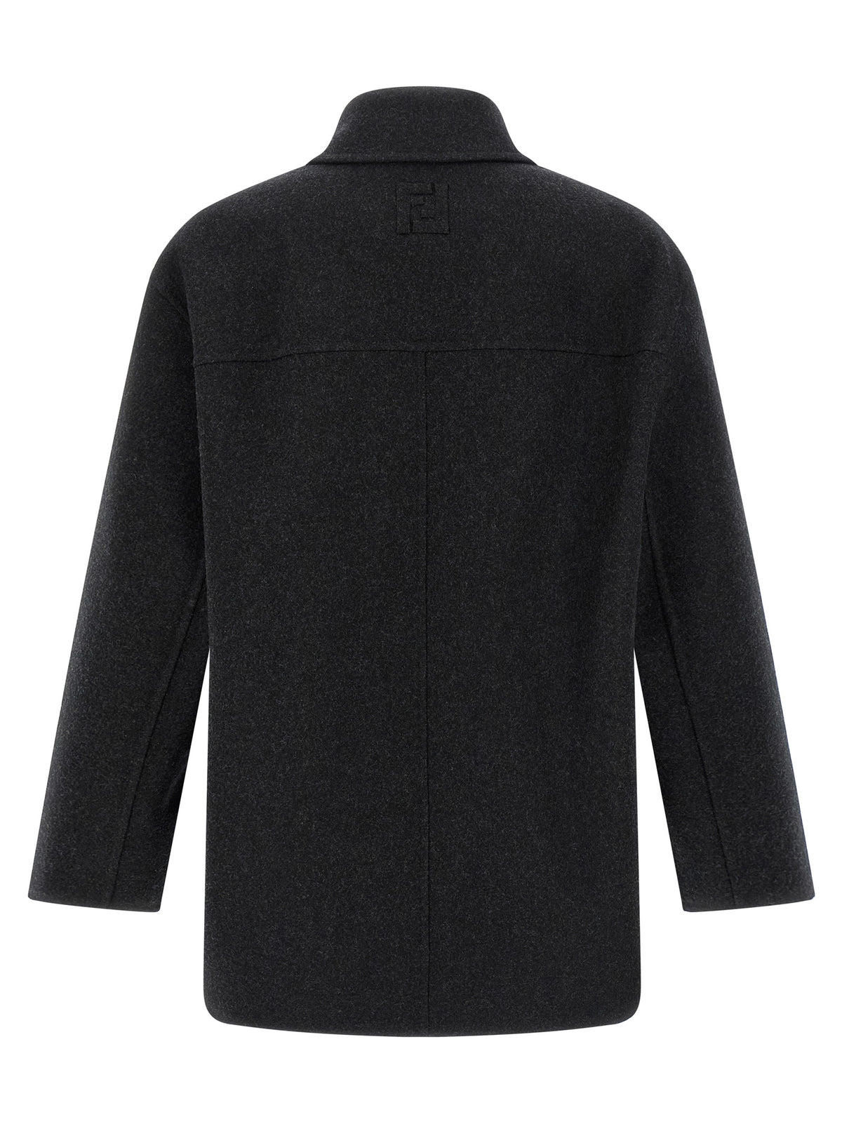 Fendi Gray Virgin Wool Coat