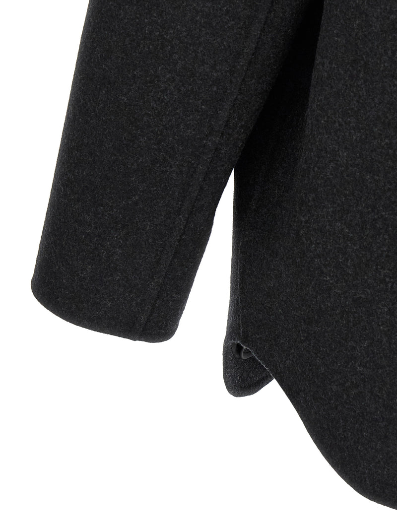 Fendi Gray Virgin Wool Coat