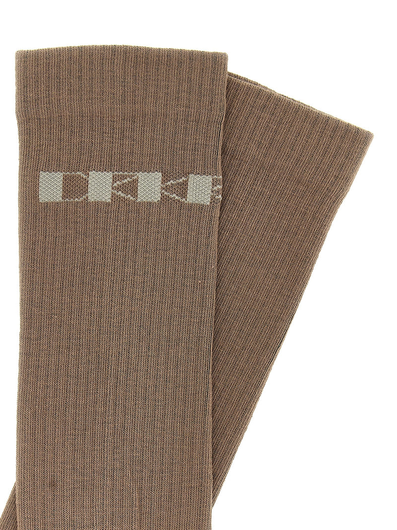 Chaussettes en coton beiges DRKSHDW