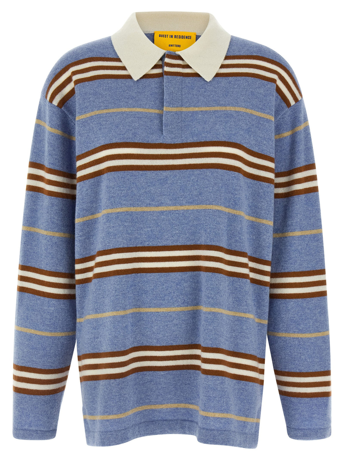 Guest in Residence Blue Cashmere Polo Shirt
