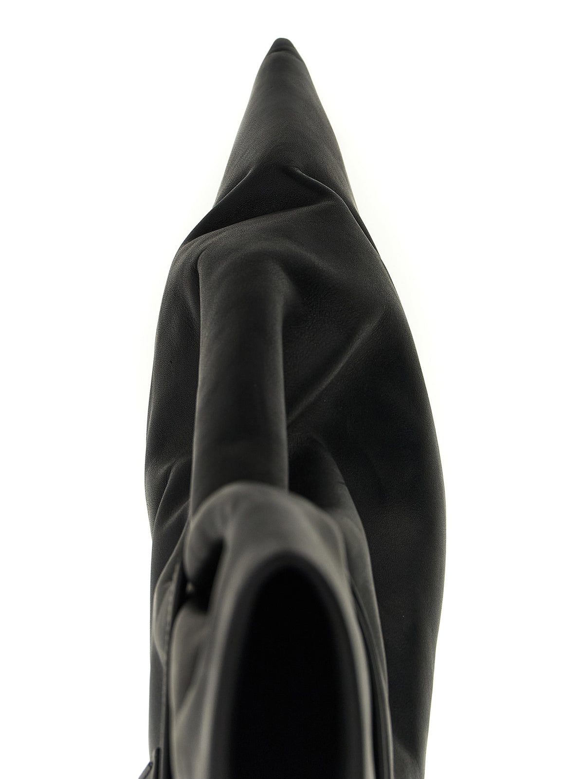 Rick Owens Black Cowhide Ankle Boots