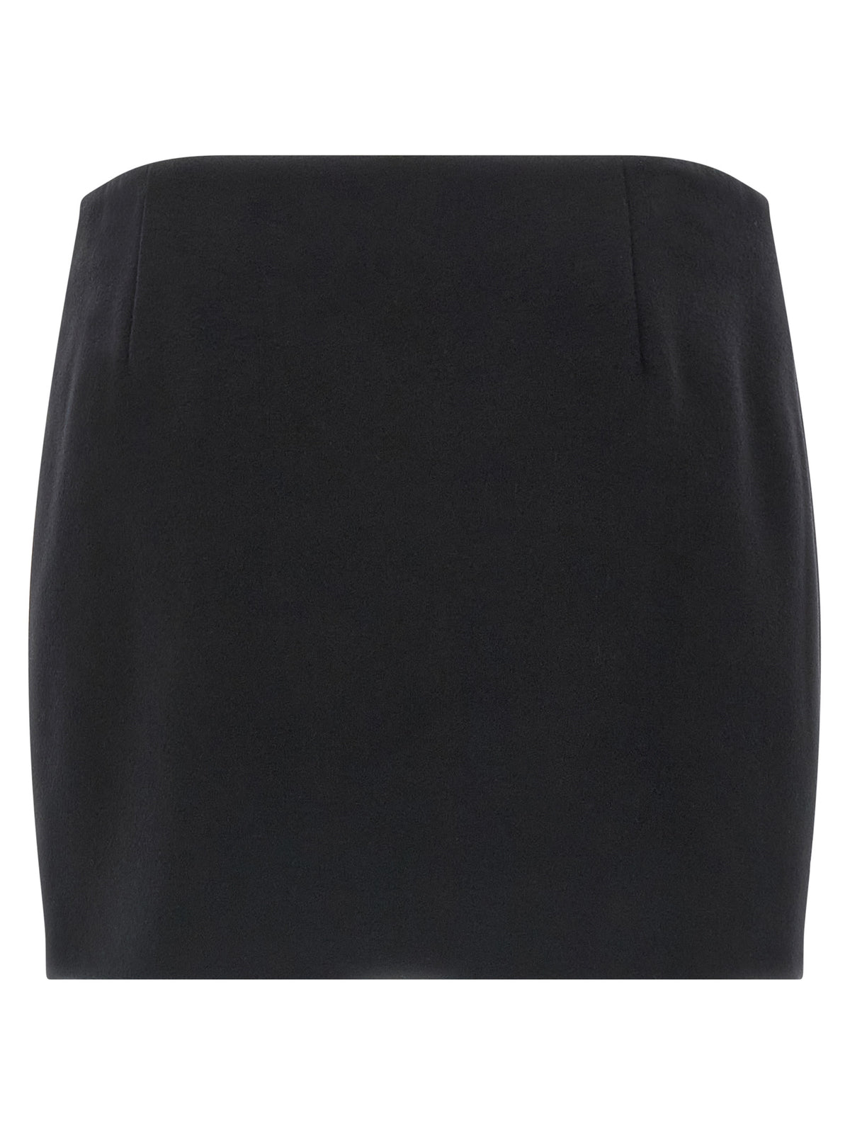 Ferragamo Black Virgin Wool Long Skirt