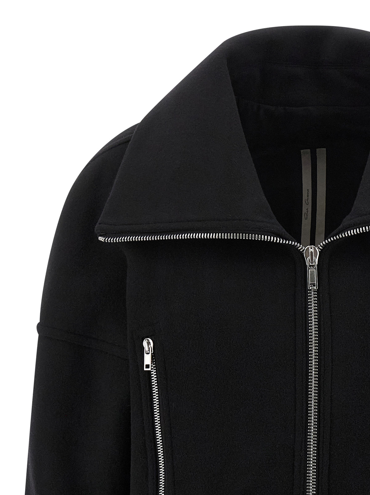 Rick Owens Black Virgin Wool Coat