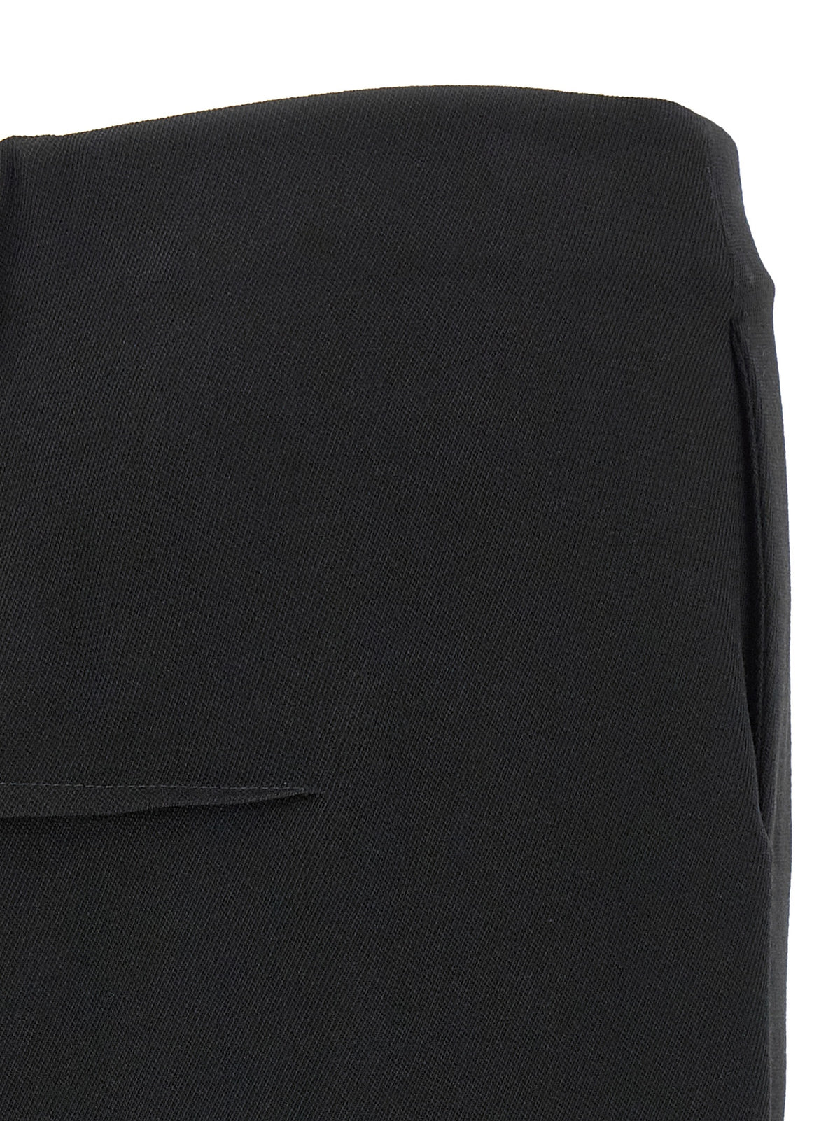 Rick Owens Black Virgin Wool Mini Skirt