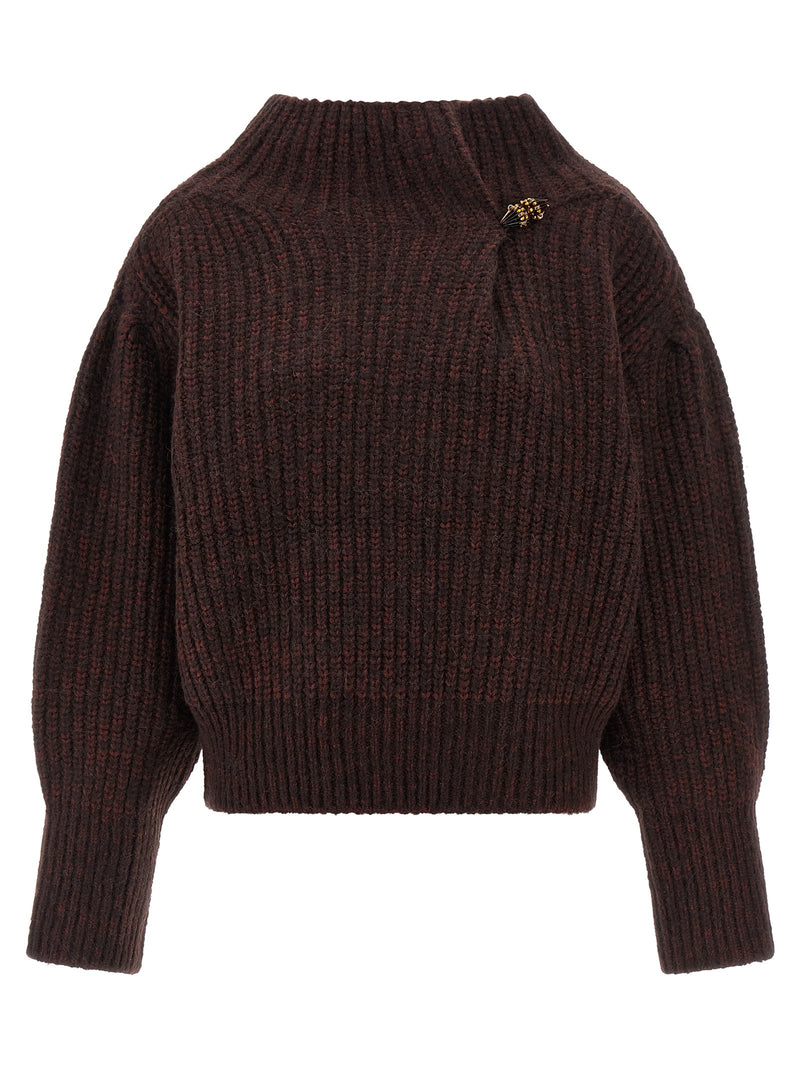 Dries Van Noten Bordeaux Wool Cardigan