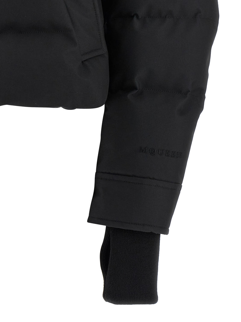 Alexander McQueen Black Polyamide Cropped Jacket